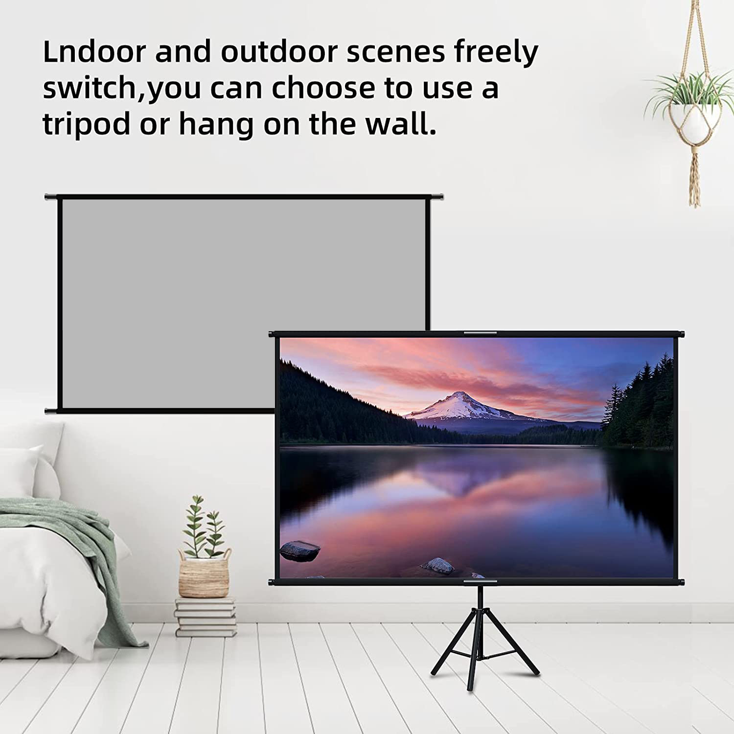 Tela de projetor veudadz com s - Projector Screen 100 Inch avaliação e preço