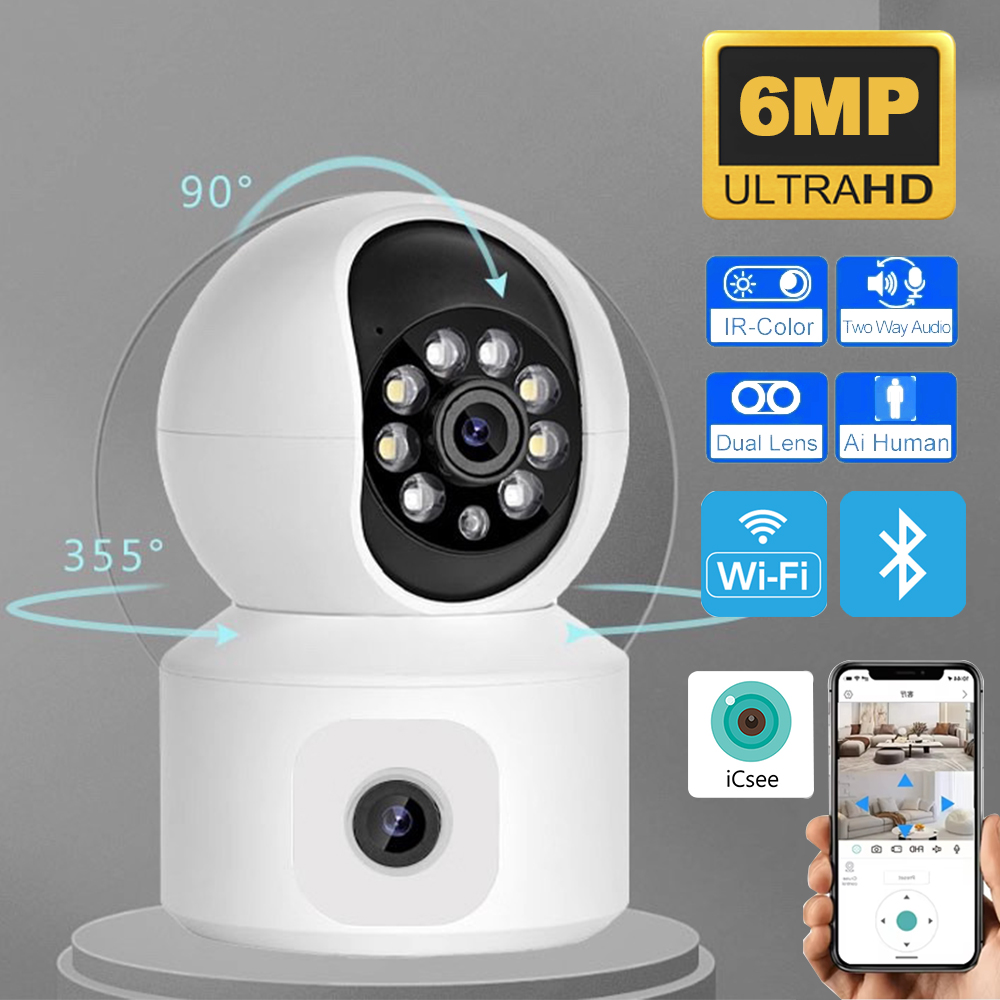 Câmera IP WiFi ICSEE 6MP com L - Home Cinema Sony avaliação e preço