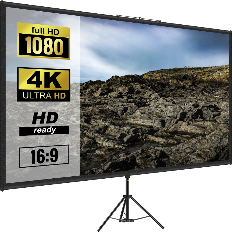 Tela de Projeção Portátil de 1 - Projector Screen 100 Inch avaliação e preço
