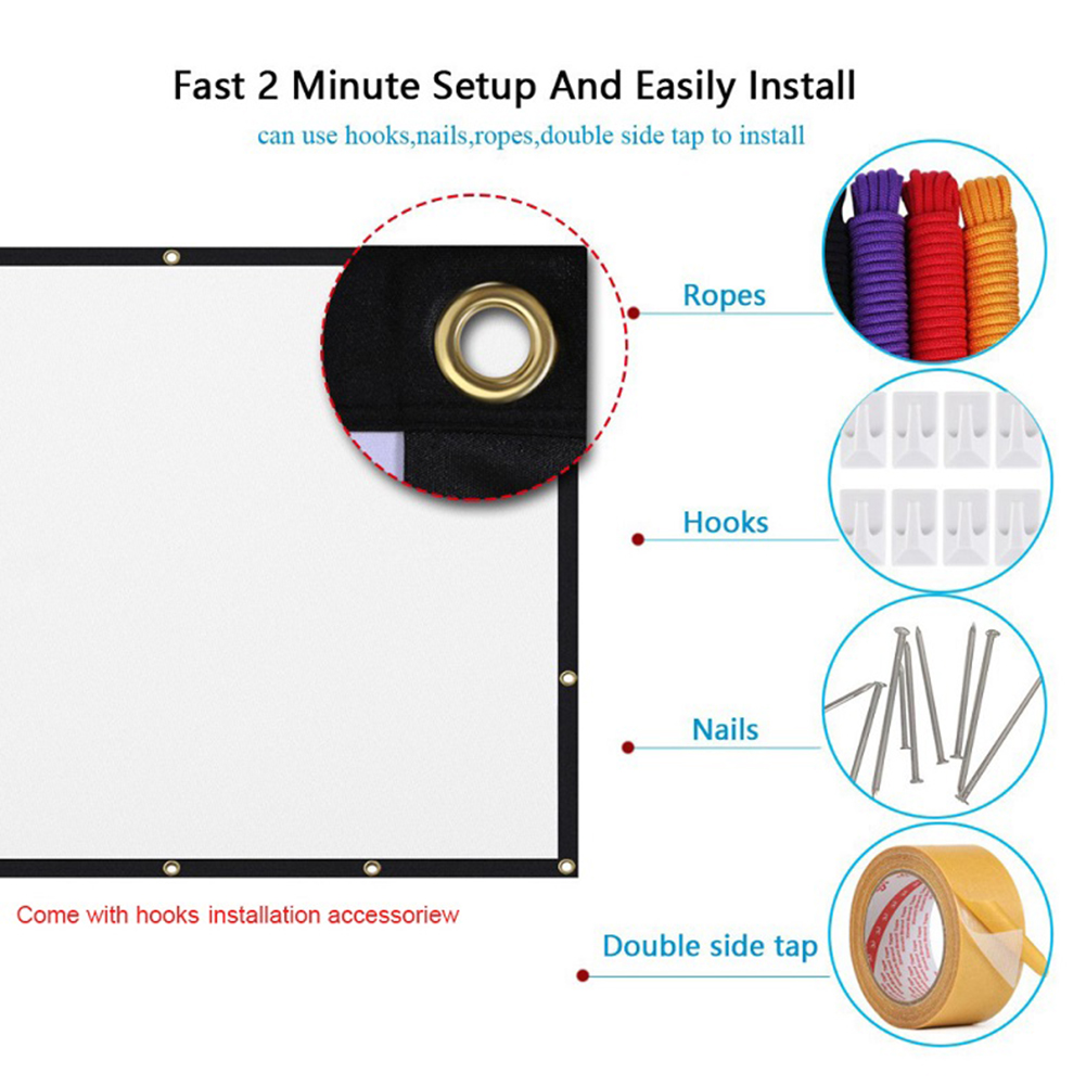 Tela de projetor portátil para - Projector Screen 100 Inch avaliação e preço