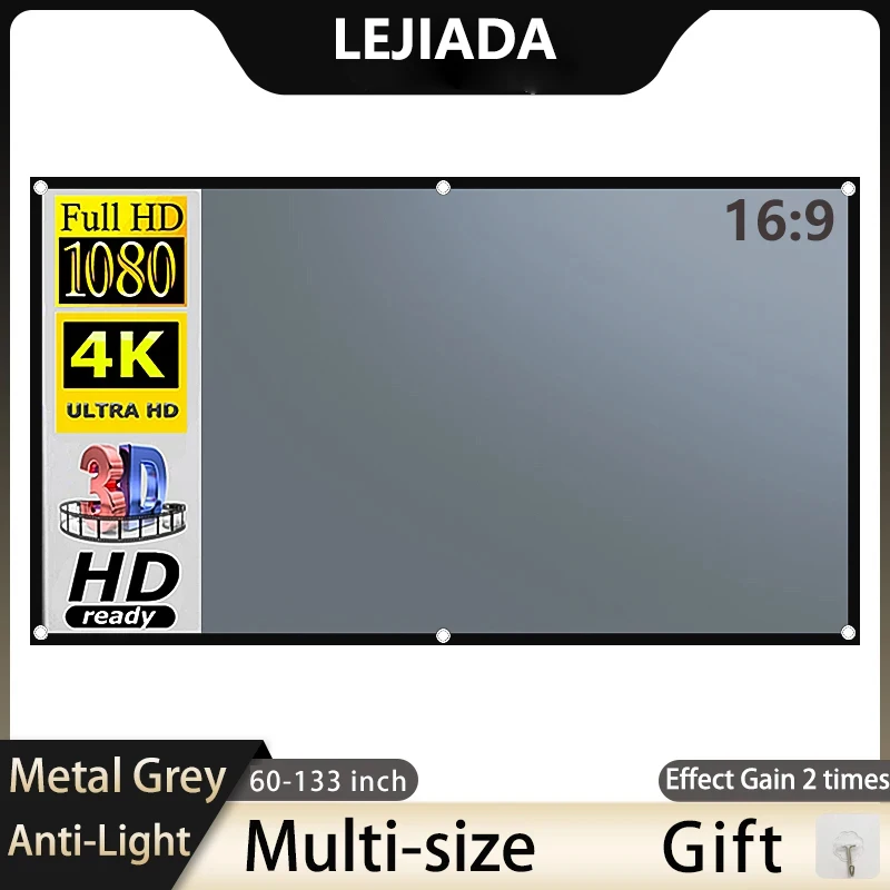 Lejiada tela do projetor 60-13 - Projector Screen 100 Inch avaliação e preço