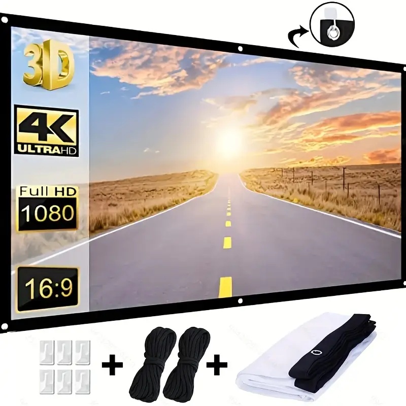Tela de Projetor 16:9 para Uso - Projector Screen 100 Inch avaliação e preço